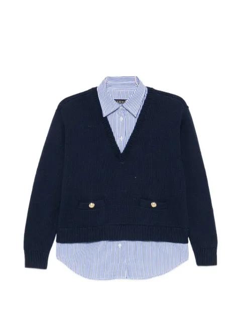 layered-effect button-detail sweater by RALPH LAUREN