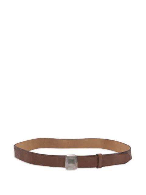 leather rectangle-buckle belt by RALPH LAUREN