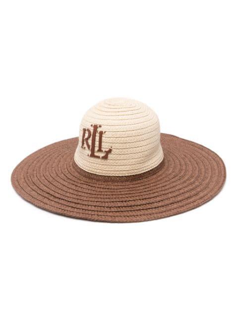 logo-appliqué paper sun hat by RALPH LAUREN
