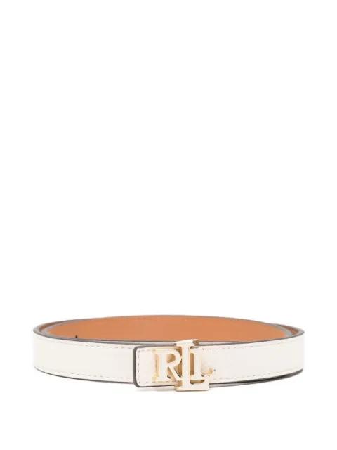 logo-buckle leather belt by RALPH LAUREN