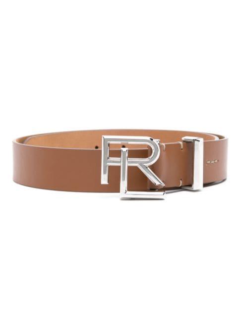logo-buckle leather belt by RALPH LAUREN