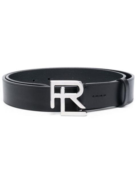logo-buckle leather belt by RALPH LAUREN