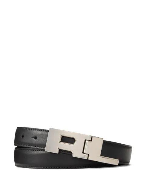 logo-buckle leather belt by RALPH LAUREN