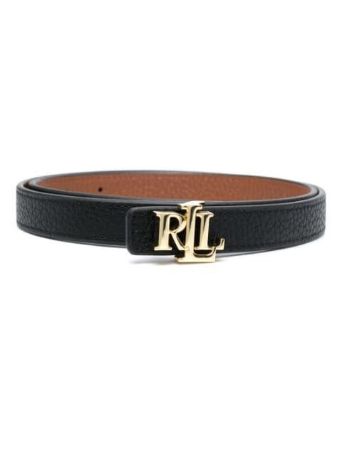 logo-buckle reversible leather belt by RALPH LAUREN