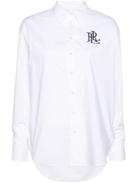 logo-embroidered poplin shirt by RALPH LAUREN