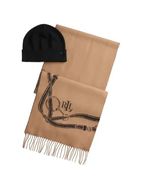 logo fringed scarf by RALPH LAUREN