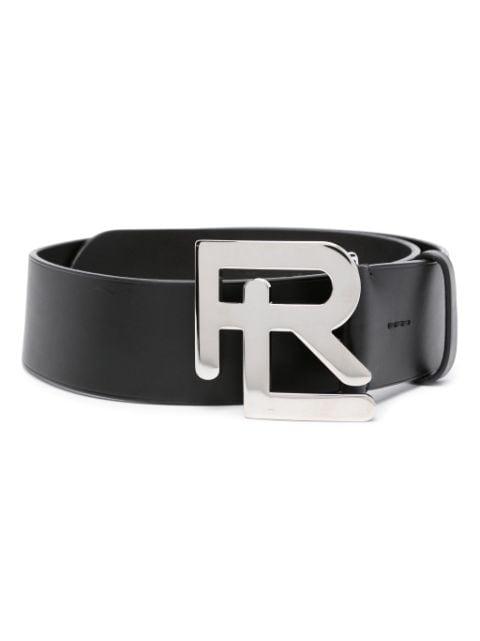logo-lettering leather belt by RALPH LAUREN