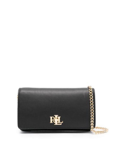 logo-lettering leather crossbody bag by RALPH LAUREN