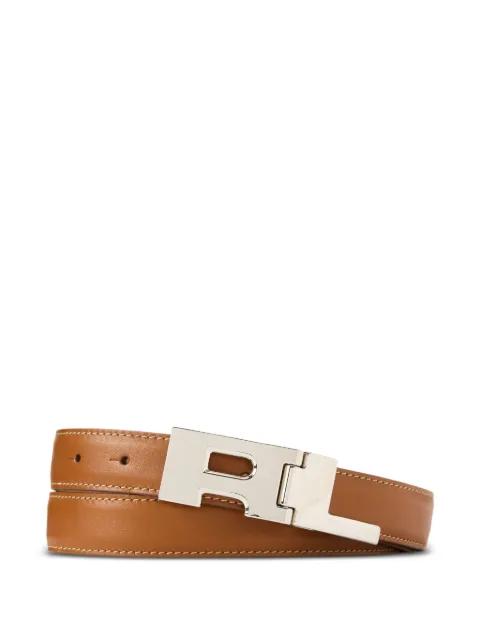 logo-plaque leather belt by RALPH LAUREN
