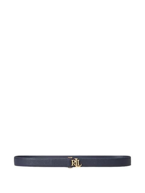 logo-plaque pebbled belt by RALPH LAUREN