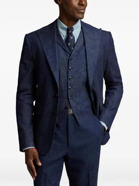 long-sleeve buttoned blazer by RALPH LAUREN