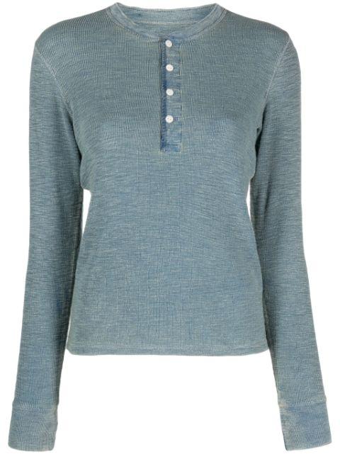 long-sleeved fine-ribbed T-shirt by RALPH LAUREN