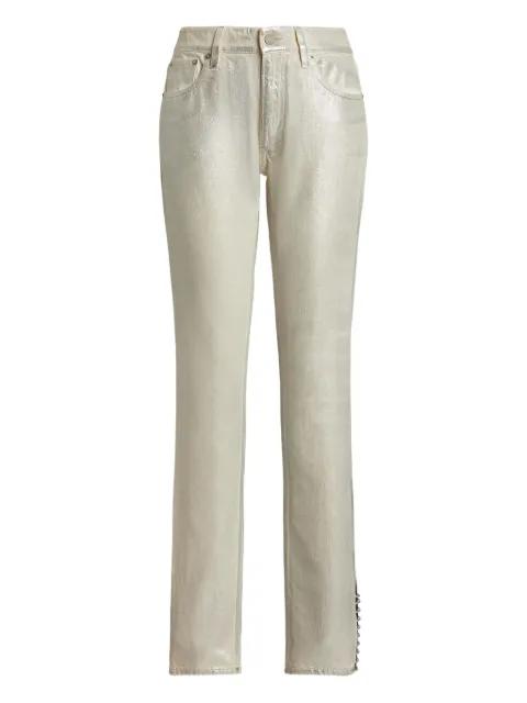 metallic straight-leg jeans by RALPH LAUREN