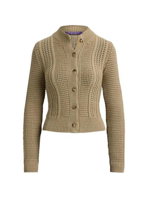 mock-neck cardigan by RALPH LAUREN