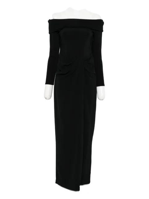 off-shoulder draped dress by RALPH LAUREN