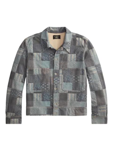 patchwork button jacket by RALPH LAUREN