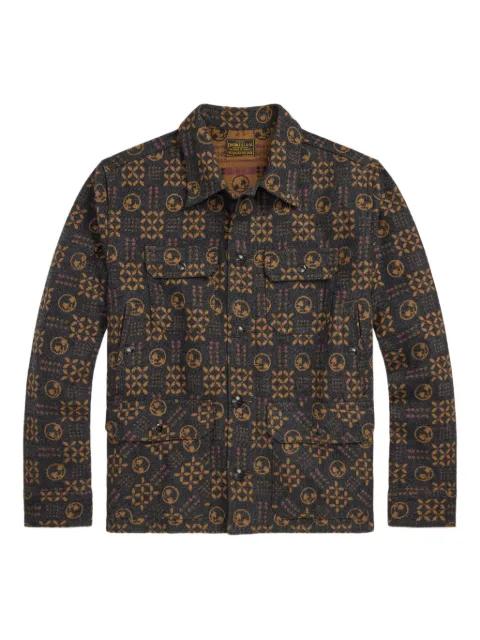 patterned shirt jacket by RALPH LAUREN