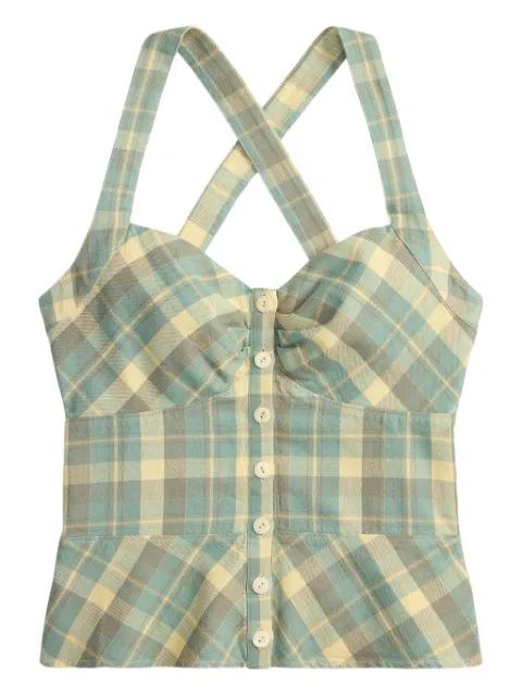 plaid buttoned top by RALPH LAUREN
