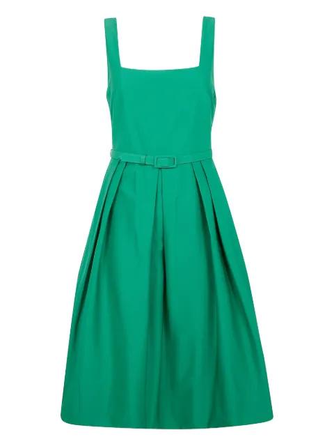 pleated belted dress by RALPH LAUREN