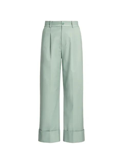 pleated turn-up trousers by RALPH LAUREN