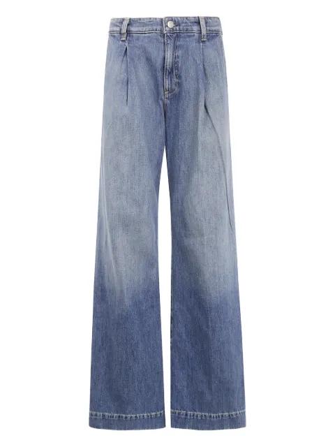pleated wide-leg jeans by RALPH LAUREN