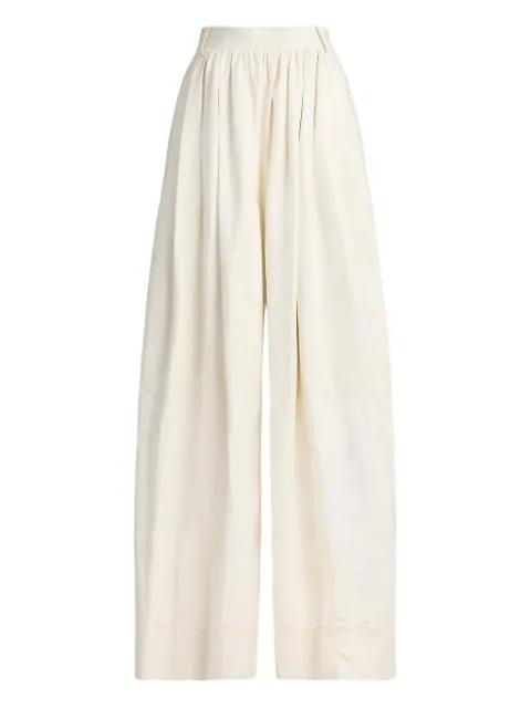 pleated wide-leg trousers by RALPH LAUREN