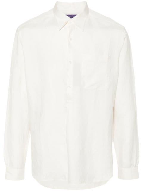 poplin silk-blend shirt by RALPH LAUREN