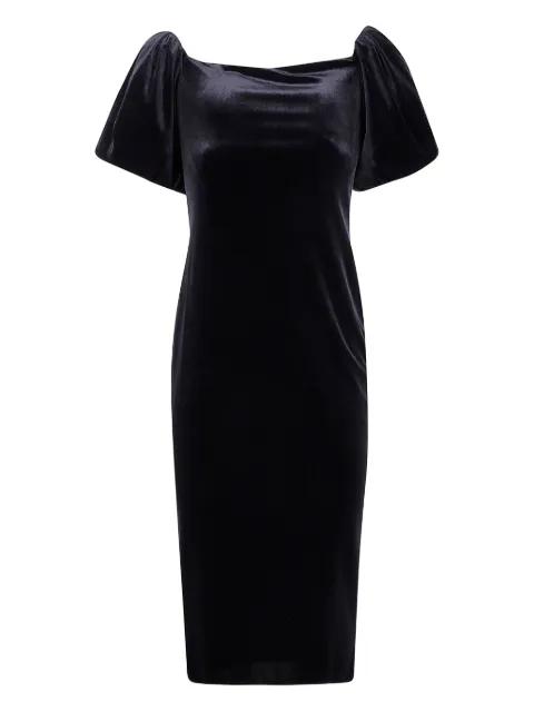 puff-sleeve midi dress by RALPH LAUREN