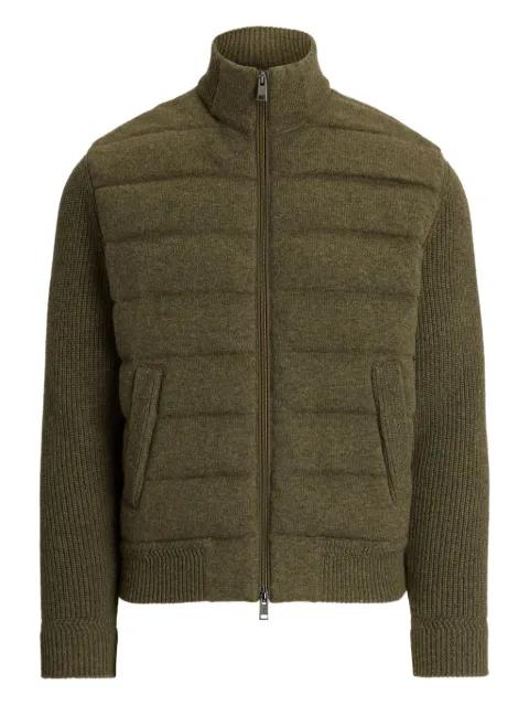 quilted ribbed-knit jacket by RALPH LAUREN