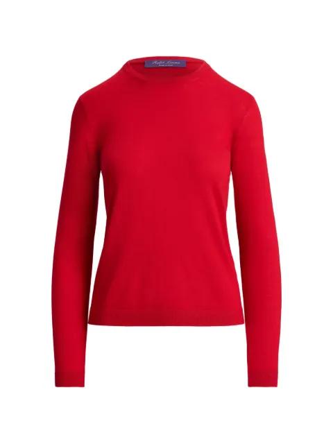 ribbed crew-neck cashmere sweater by RALPH LAUREN