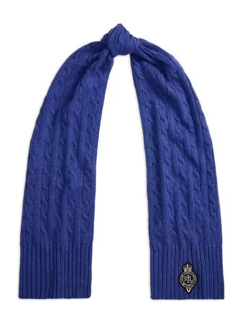 ribbed logo scarf by RALPH LAUREN