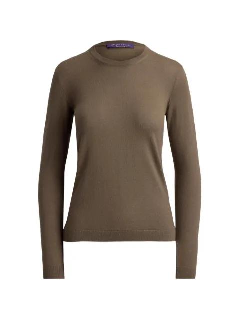ribbed-trim cashmere sweater by RALPH LAUREN