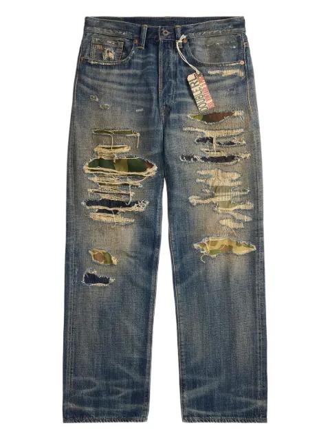 ripped camouflage-detail Trousers by RALPH LAUREN