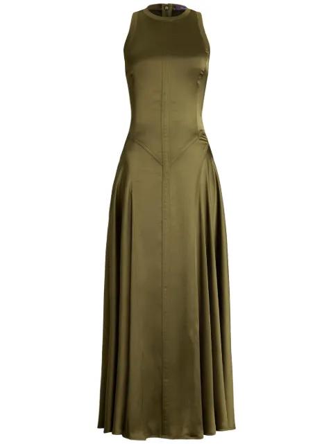 ruched-detailing midi dress by RALPH LAUREN
