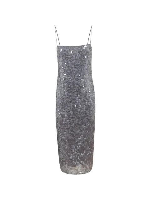 sequin-embellished spaghetti-strap dress by RALPH LAUREN