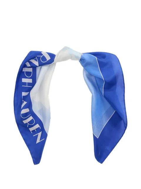 silk logo-print scarf by RALPH LAUREN
