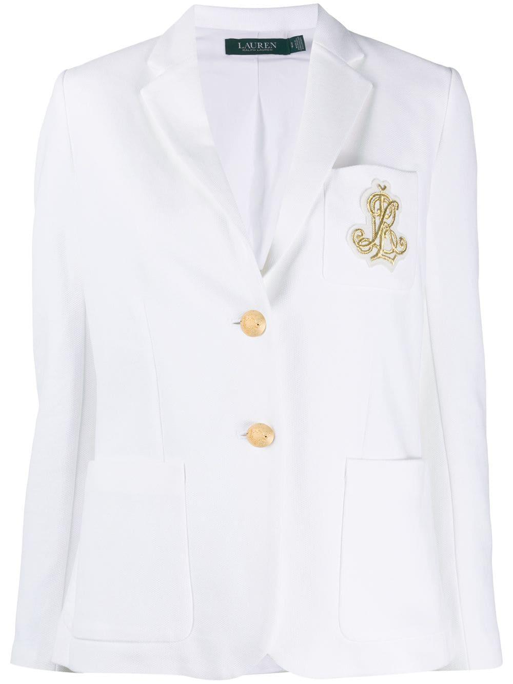 single-breasted logo blazer by RALPH LAUREN