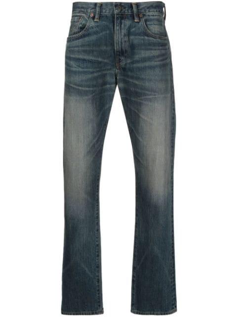 straight-leg washed denim jeans by RALPH LAUREN