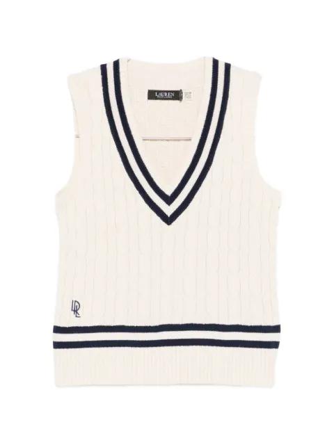 striped V-neck vest by RALPH LAUREN