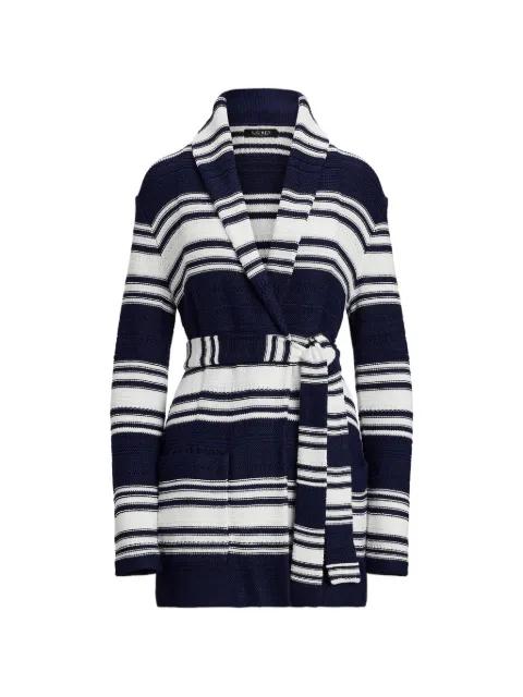 striped belted cardigan by RALPH LAUREN
