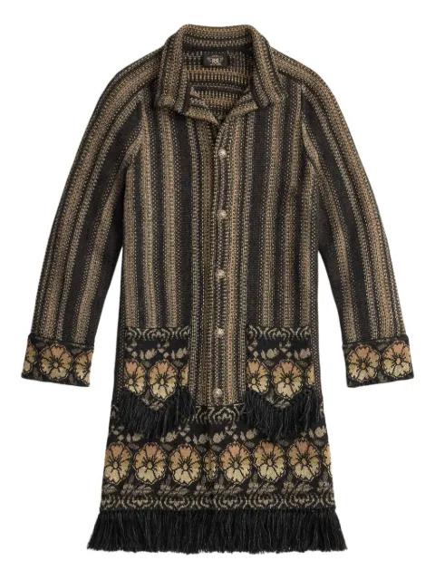 striped fringed coat by RALPH LAUREN