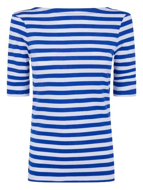 striped half-sleeve top by RALPH LAUREN