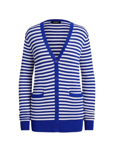 striped ribbed-knit cardigan by RALPH LAUREN