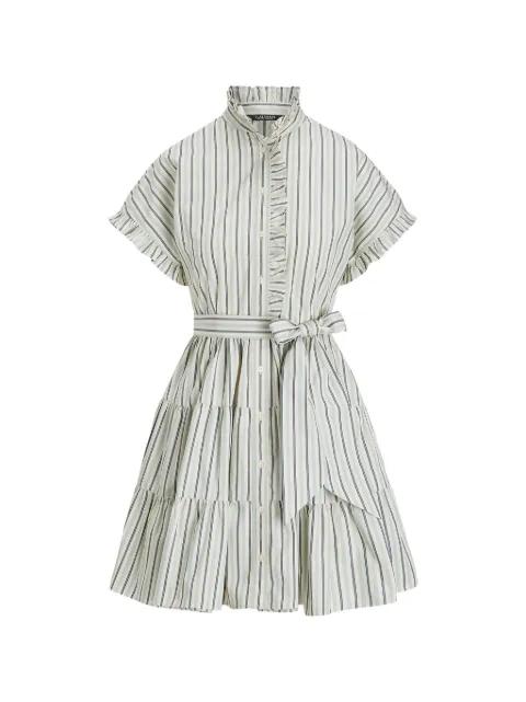 striped ruffled dress by RALPH LAUREN