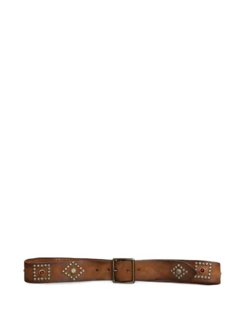 studded leather belt by RALPH LAUREN