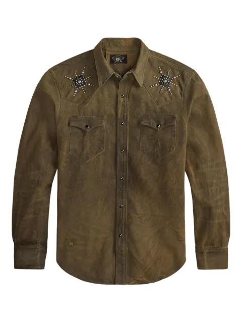studded long-sleeved shirt by RALPH LAUREN