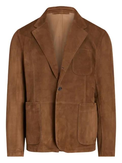 suede single-breasted blazer by RALPH LAUREN