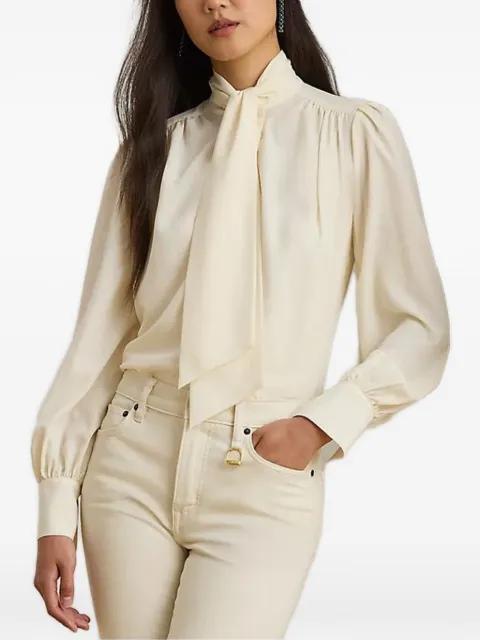 tie-neck blouse by RALPH LAUREN