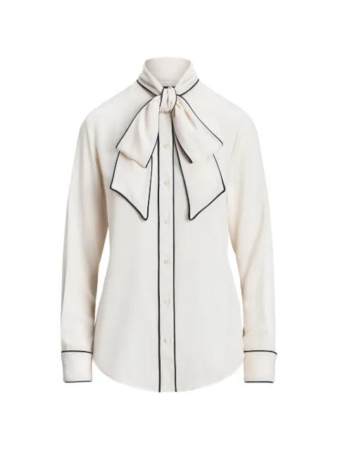 tie-neck blouse by RALPH LAUREN