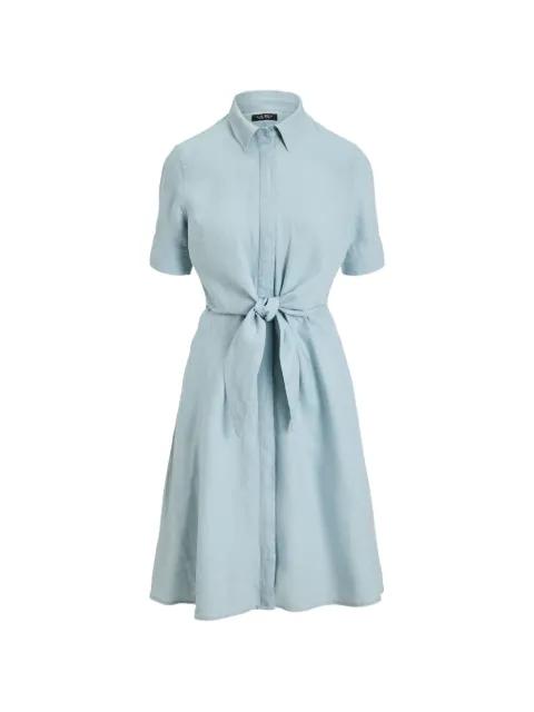 tie-waist midi dress by RALPH LAUREN